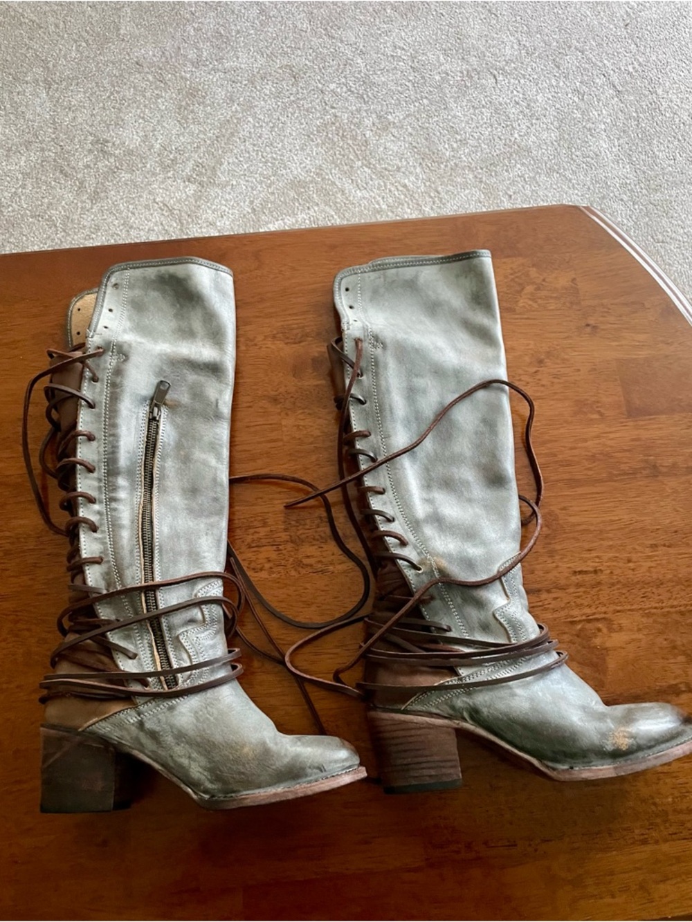 Freebird by Steven Coal Lace Up Boots in Color Ice - Picture 2 of 4